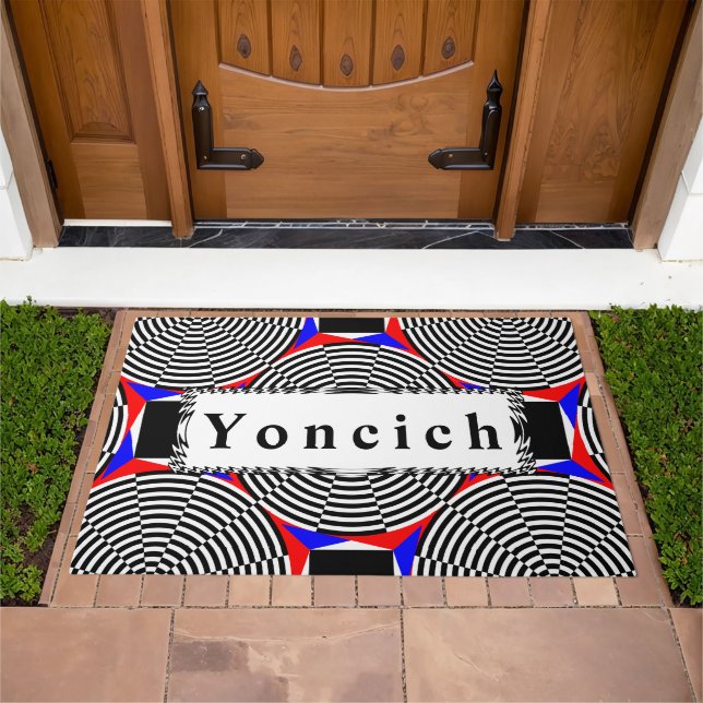 Black & White Radiation by Kenneth Yoncich Doormat (Outdoor)