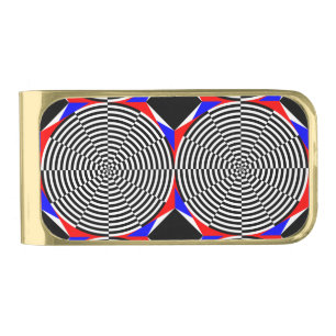 Black & White Radiation by Kenneth Yoncich Gold Finish Money Clip