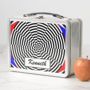 Black & White Radiation by Kenneth Yoncich Metal Lunch Box