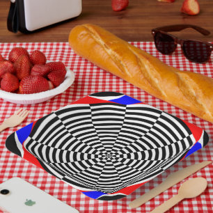 Black & White Radiation by Kenneth Yoncich Paper Plates
