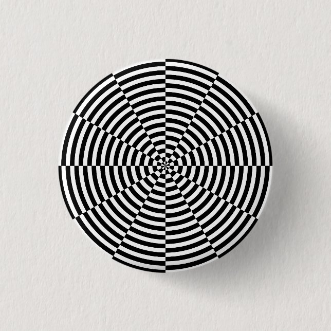Black & White Radiation by Kenneth Yoncich Pinback Button (Front)