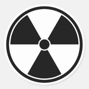 Black & White Radiation Symbol Sticker