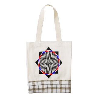 Black & White Radiation Zazzle HEART Tote Bag