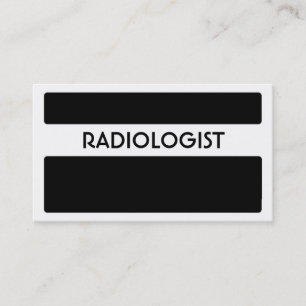 Black white Radiologist business cards