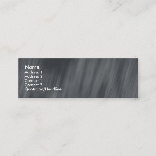 Customizable black white rain pattern skinny profile cards business card template