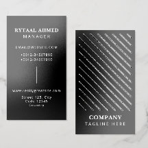 Black & White Raised Spot UV Business Card