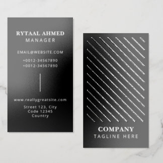 Black & White Raised Spot UV Business Card