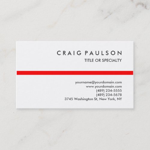 Black White Red Appealing Radiant Business Card