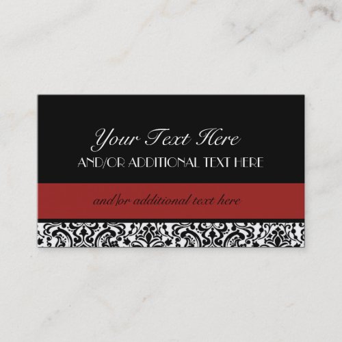 Black, White, Red Business Card Templates