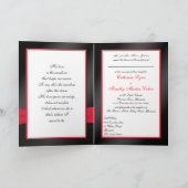 Black, White, Red Card Style Wedding Invitation (Inside)