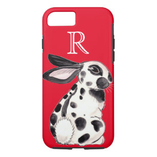 Black And White Bunny Iphone Cases Covers Zazzle - roblox bunny character iphone case flexible whiteblack
