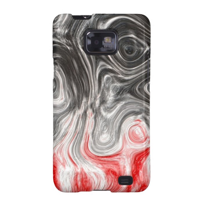 BLACK WHITE RED FLAMES CONFUSION EMO EMOTIONS ABST GALAXY S2 COVERS