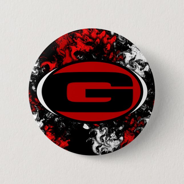 Black White Red G Button (Front)