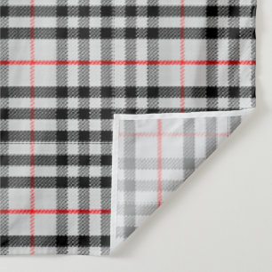 Black White Red Gingham Classic Checkered Fabric Tapestry