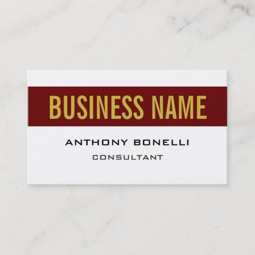 Black White Red Gold Stripe Charming Business Card