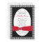 Black, White, Red Houndstooth 30th Birthday Invite