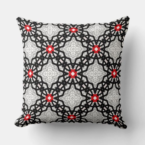 BLACK WHITE RED LOVE ALWAYS WORDS GOTHIC REPEAT THROW PILLOW