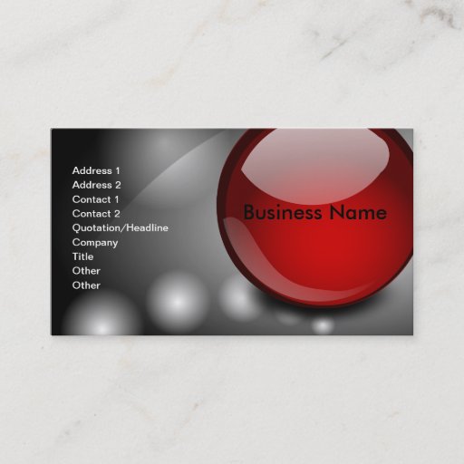 Customizable Black White Red Modern Cool Business Card