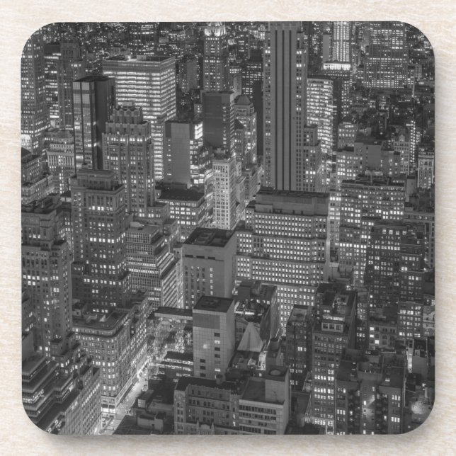 Black White Red New York City Skyline Coaster (Front)