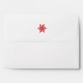 Black, White, Red Snowflakes A7 Envelope for 5x7's (Back (Top Flap))