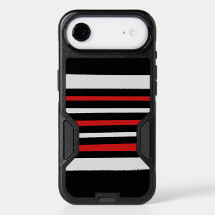 Black White Red Stripes Cool Simple Patterns iPhone 17 Air Case