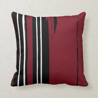 Black White Red Throw Pillow