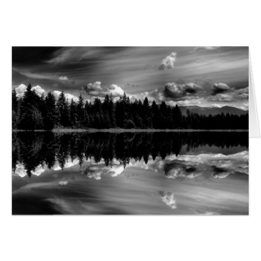 Black & White Reflections Card (Front Horizontal)