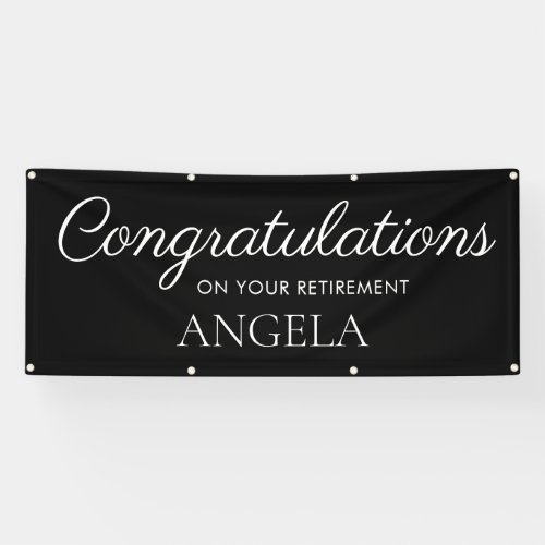 Black White Retirement Congratulations