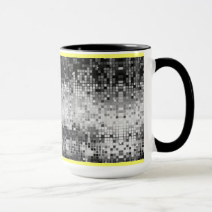 Black & White Retro DiscoBall Mirrors Pattern Mug