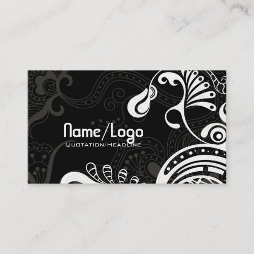 Black &amp; White Retro Phoenix Bird-Template Business Card Templates