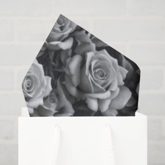 Black & White Rose Gift Tissue Paper