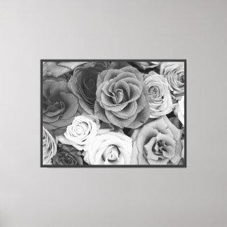 Black & White Roses Canvas Print