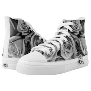 tennis shoes with roses