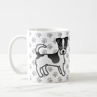 Black &amp; White Rough Coat Jack Russell Terrier Dog Coffee Mug
