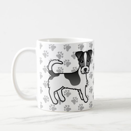 Black  White Rough Coat Jack Russell Terrier Dog Coffee Mug