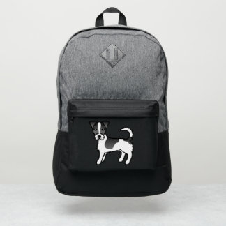 Black &amp; White Rough Coat Jack Russell Terrier Dog Port Authority® Backpack