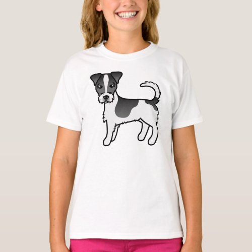 Black  White Rough Coat Jack Russell Terrier Dog T_Shirt