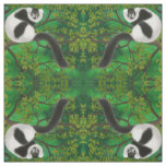 Black White Ruffed Lemur Fabric