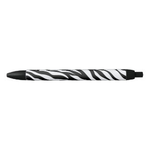 Black & White Safari Theme Zebra Animal Print Ink Pen