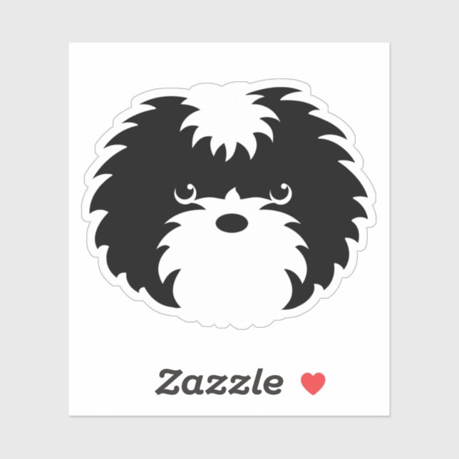 Black & White Sammy Dog Sticker (Sheet)