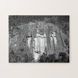 Black & White Sawn Rocks Photo Jigsaw Puzzle