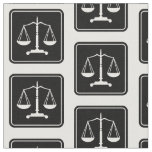 Black White Scales of Justice | Law Gifts Fabric