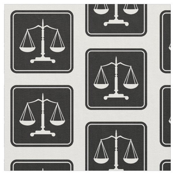 Decorative Gold Scales of Justice Lawyer Fabric Zazzle