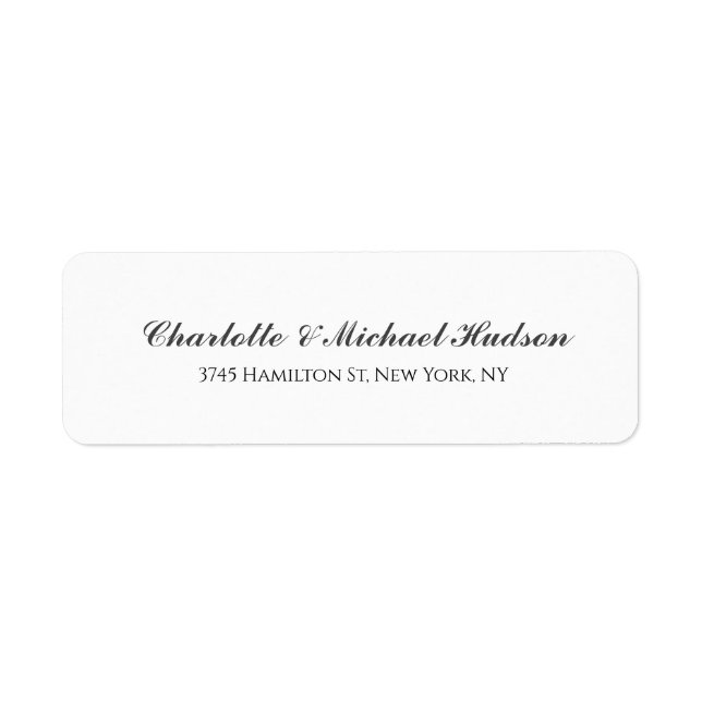 Black White Script Creative Trendy Elegant Family Label (Front)