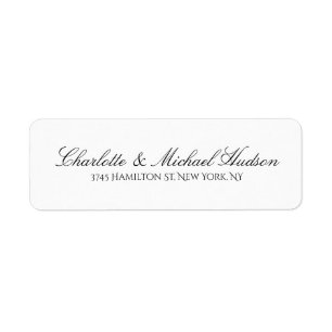Black White Script Creative Trendy Elegant Family Label