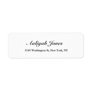 Black & White Script Elegant Professional Creative Label