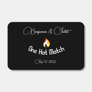 Black White Script One Hot Match Wedding Favor