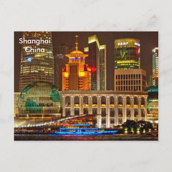 Black & White Shanghai Vintage Travel Tourism Ad P Postcard by sunbuds at Zazzle