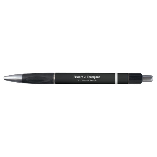 Black White Simple Border Pen | Zazzle.com