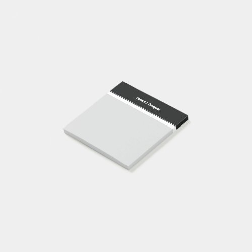 Black White Simple Border Post_it Notes